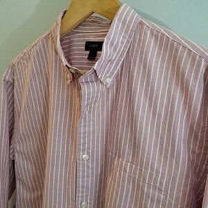 J. Crew Men's L Regular Fit Long Sleeve Button Down Striped Shirt Style #93040